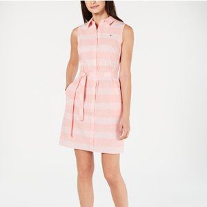 Tommy Hilfiger Pink Sleeveless Shirt Dress (with Pockets!) - Sz 2